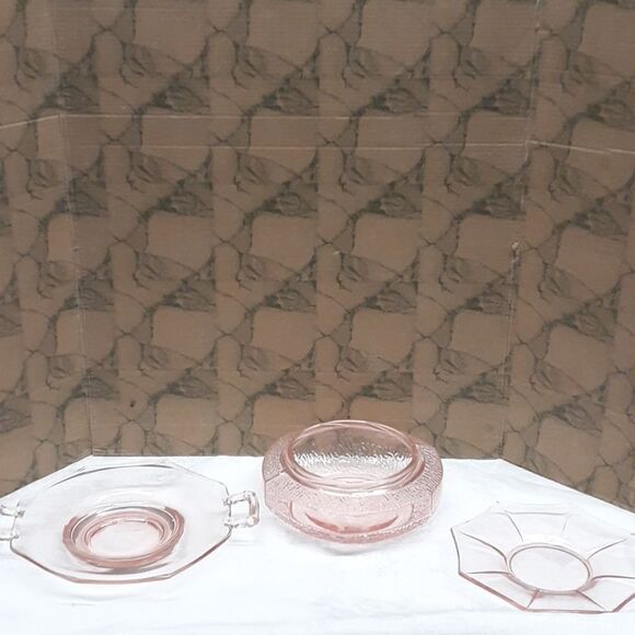 Fostoria pink depression glass items.3 pc bundle - Picture 1 of 11